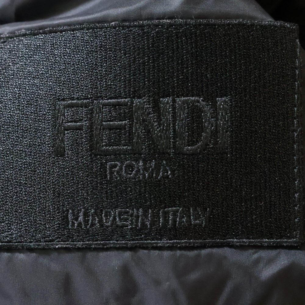 FENDI(フェンディ) 24SS ズッカ リバーシブル中綿ベスト 総柄 ブラック/ブラウン FAA915