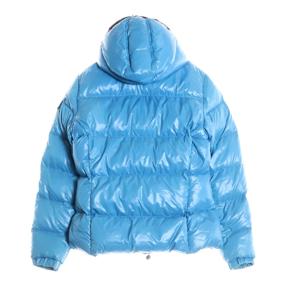 MONCLER(モンクレール) ワッペンフード付き ダウンジャケット ブルー