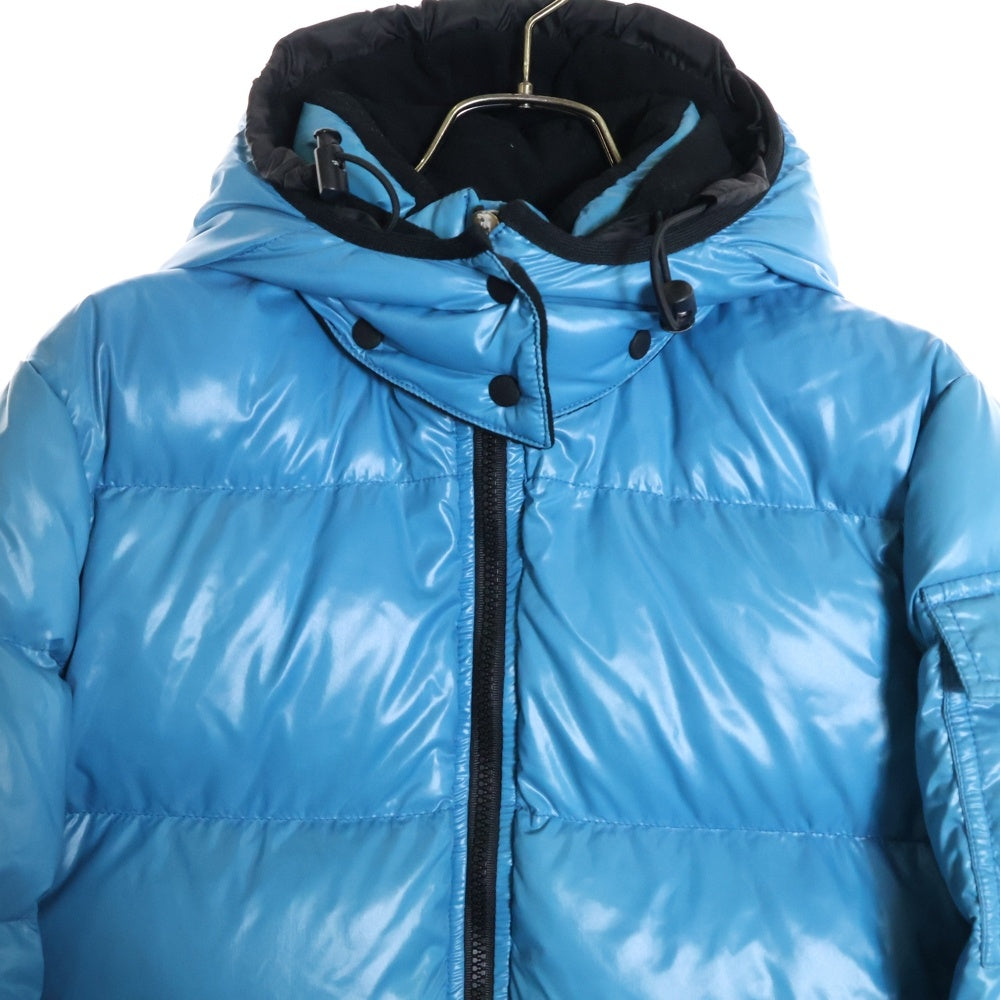 MONCLER(モンクレール) ワッペンフード付き ダウンジャケット ブルー
