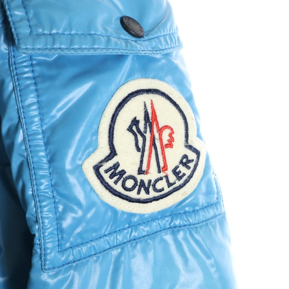 MONCLER(モンクレール) ワッペンフード付き ダウンジャケット ブルー