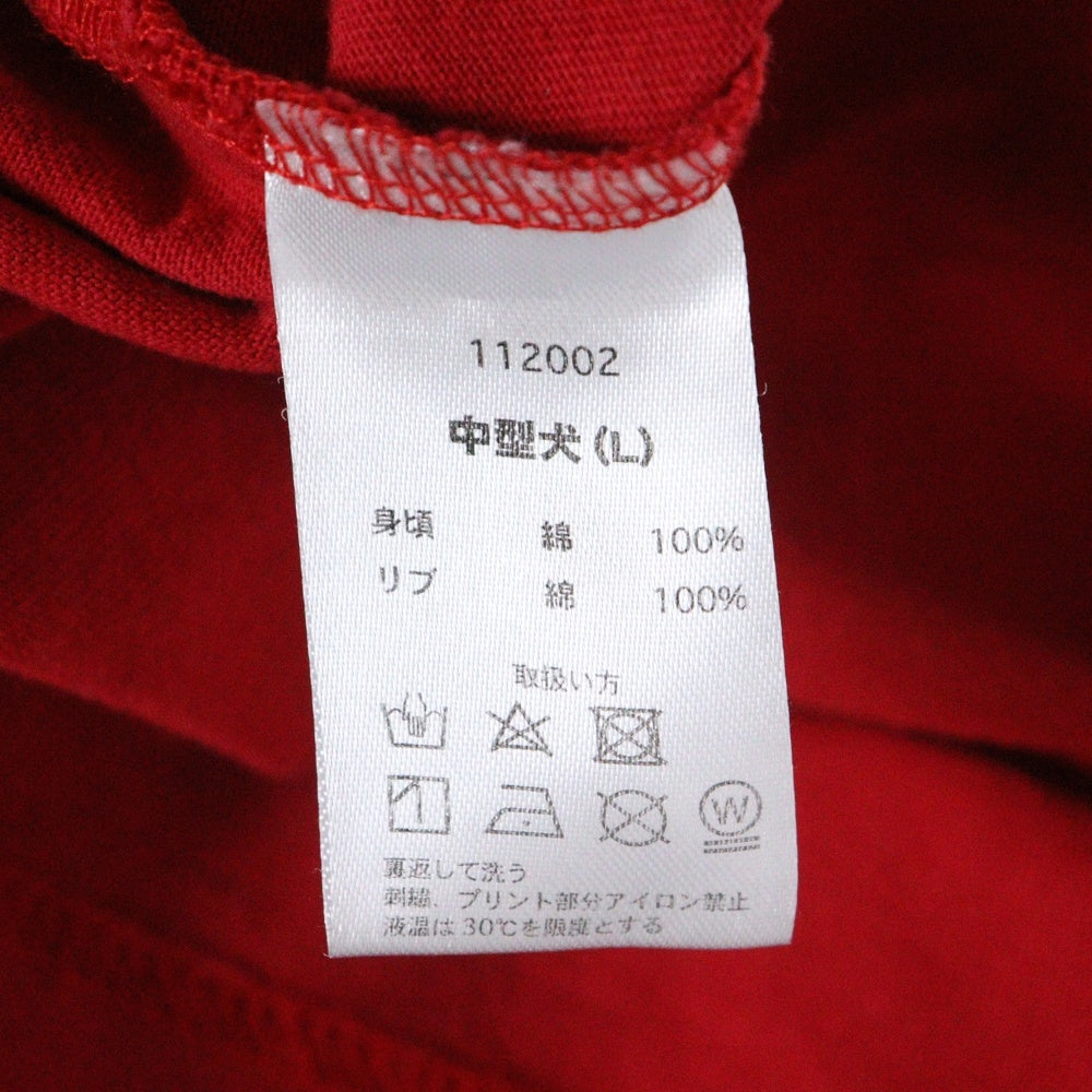 GALFY(ガルフィー) 刺繍デザイン クルーネック半袖Tシャツカットソー レッド 112002