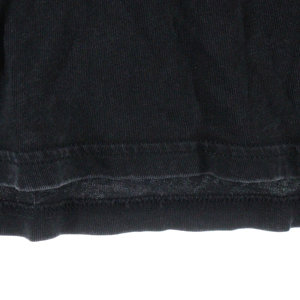 TOMMY JEANS(トミージーンズ) バッグロゴプリント 長袖クルーネックTシャツカットソー ブラック