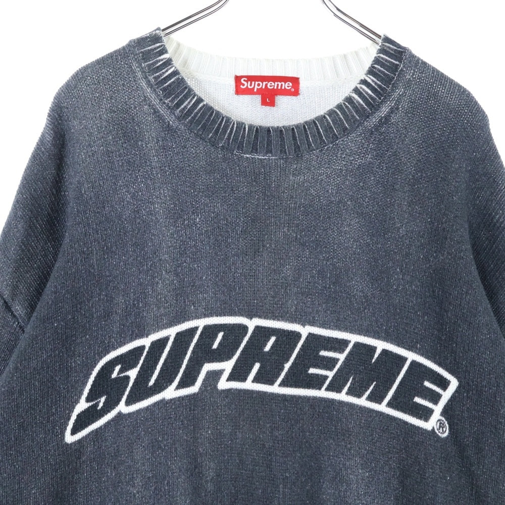 SUPREME(シュプリーム) 23Ss Printed Washed Sweater プリントウォッシュセーターニット グレー