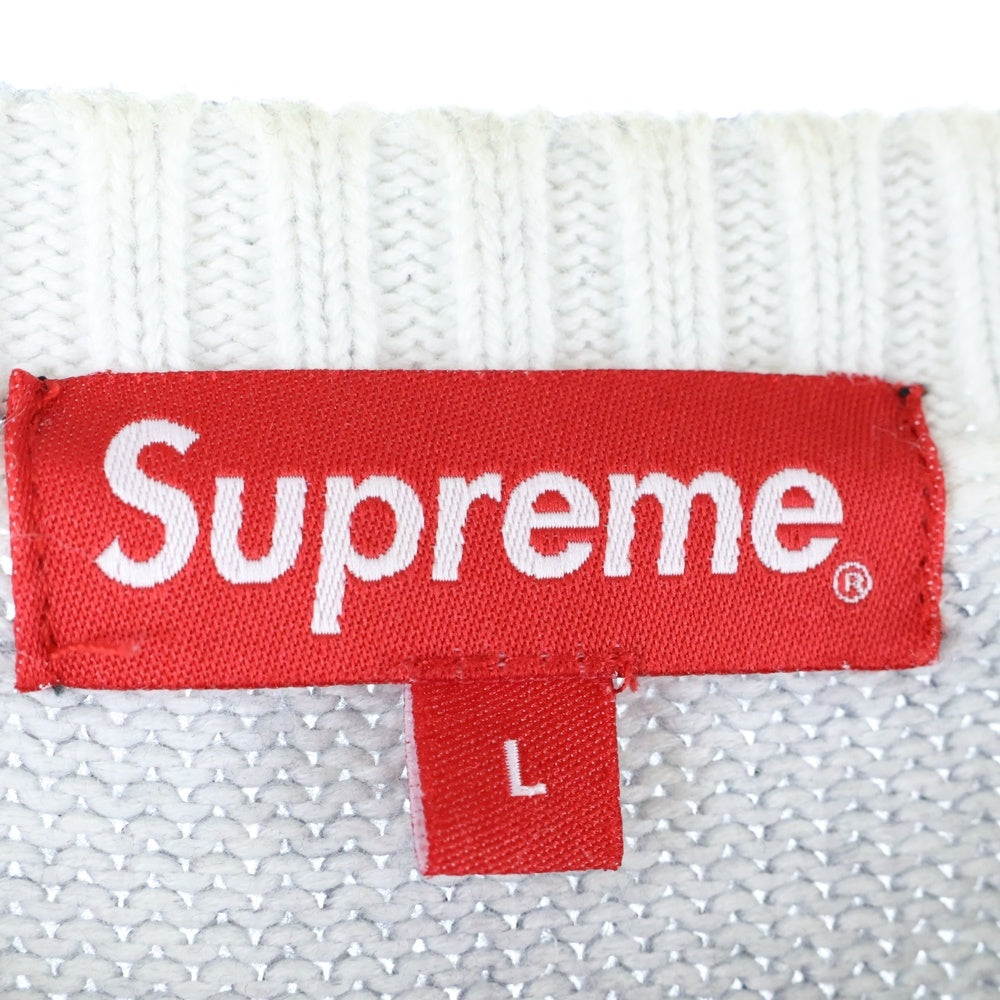 SUPREME(シュプリーム) 23Ss Printed Washed Sweater プリントウォッシュセーターニット グレー