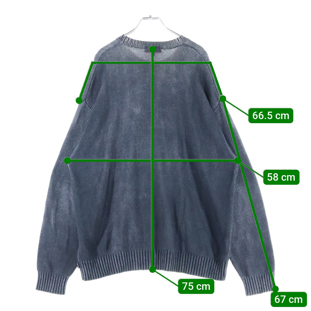 SUPREME(シュプリーム) 23Ss Printed Washed Sweater プリントウォッシュセーターニット グレー