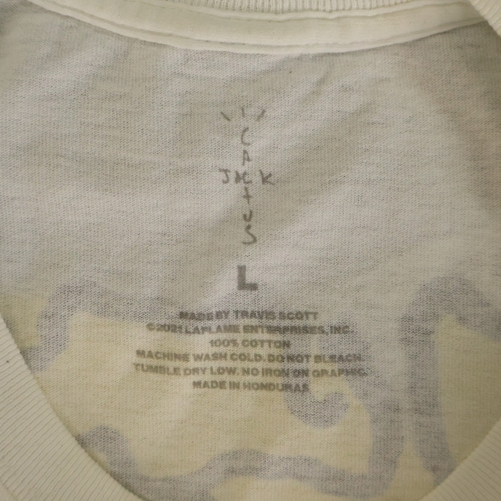 Cactus Jack(カクタスジャック) 21AW KAWS FRAGMENT カクタスジャック カウズ フラグメント プリントクルーネック 半袖Tシャツ