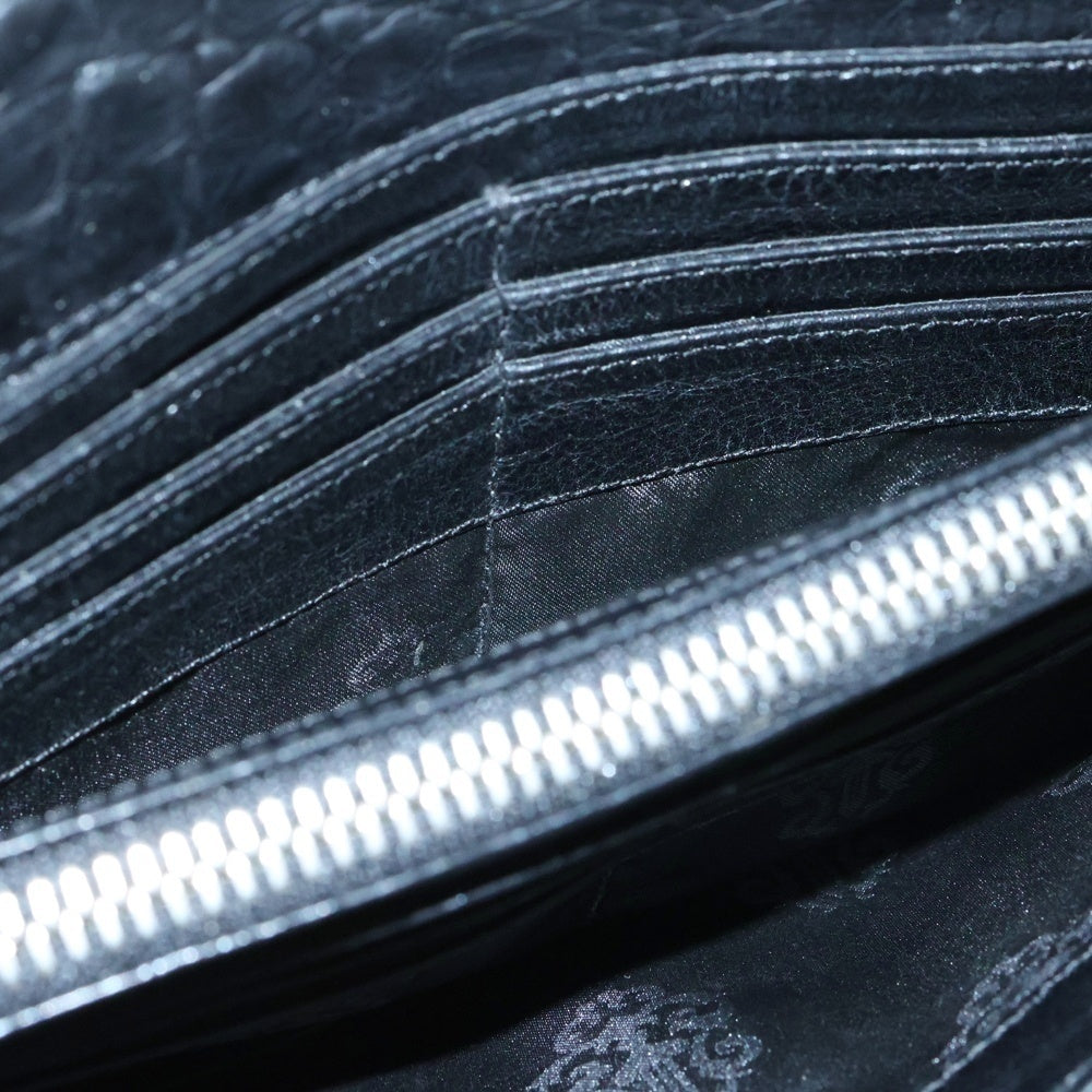 CHROME HEARTS(クロムハーツ) JUDY ALLIGATOR ジュディアリゲーター クロスボタンアリゲーターレザーウォレット財布 ブラック