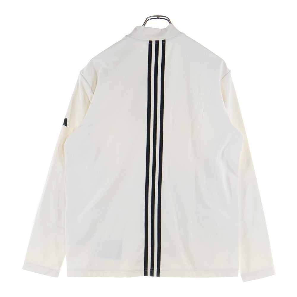 adidas(アディダス) ナイロン切り替え クルーネックロングスリーブTシャツ ホワイト
