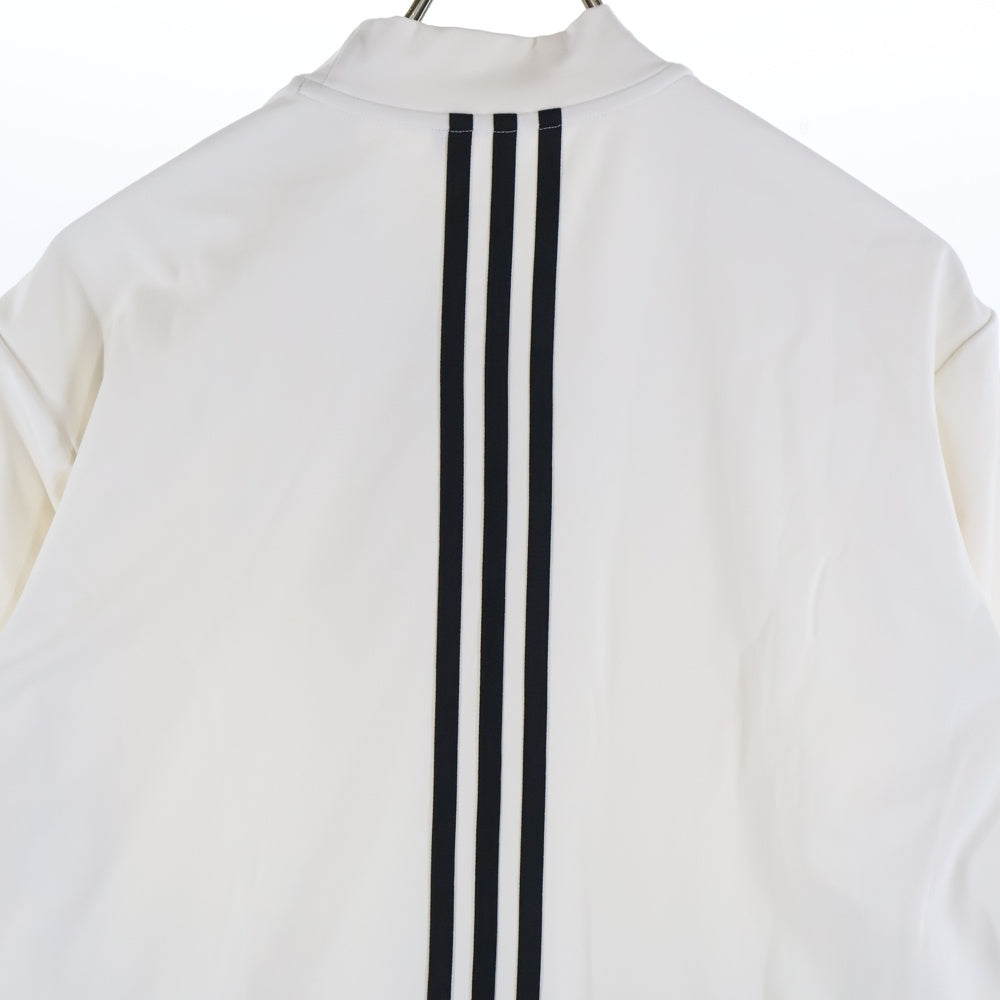 adidas(アディダス) ナイロン切り替え クルーネックロングスリーブTシャツ ホワイト