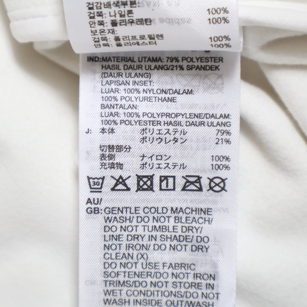 adidas(アディダス) ナイロン切り替え クルーネックロングスリーブTシャツ ホワイト