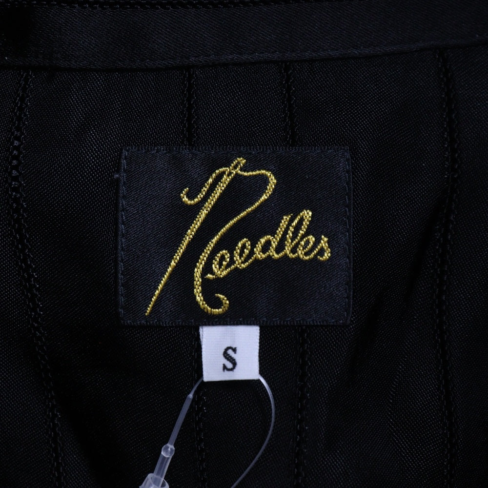 Needles(ニードルス) Cowboy One-Up Shirt TA/CU/PE Georgette パピヨン刺繍 カウボーイ オープンカラーシャツ ブラック OT202
