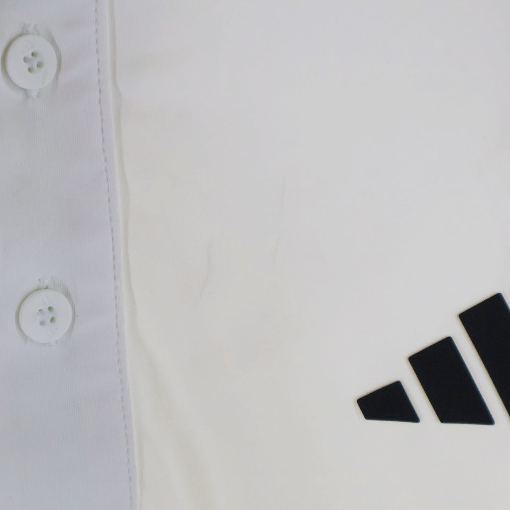 adidas(アディダス) ラバーロゴ 半袖ポロシャツ ホワイト