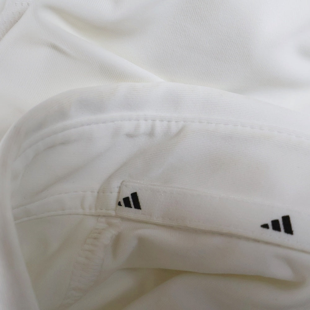 adidas(アディダス) ラバーロゴ 半袖ポロシャツ ホワイト