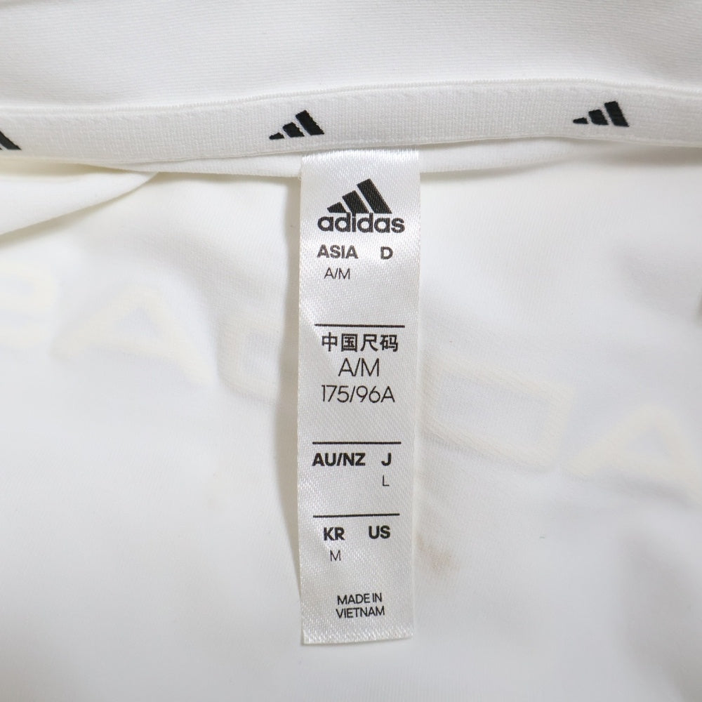 adidas(アディダス) ラバーロゴ 半袖ポロシャツ ホワイト