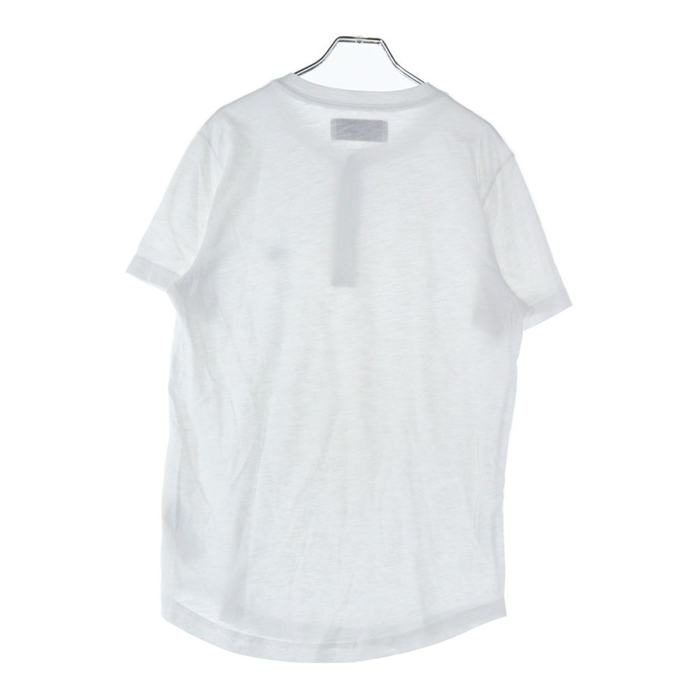 Abercrombie&Fitch(アバクロンビーアンドフィッチ) 刺繍ロゴ クルーネック半袖Tシャツ ホワイト