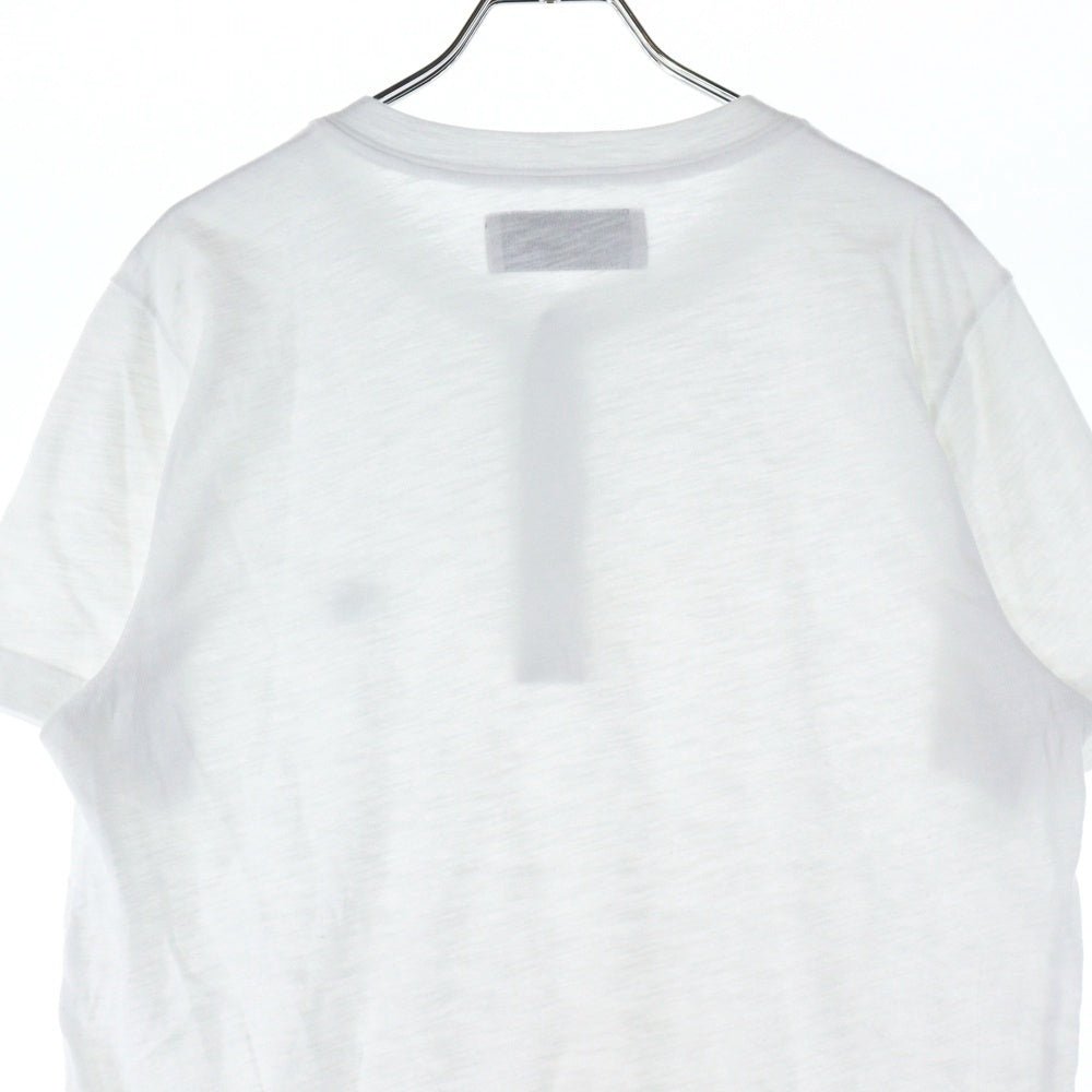 Abercrombie&Fitch(アバクロンビーアンドフィッチ) 刺繍ロゴ クルーネック半袖Tシャツ ホワイト