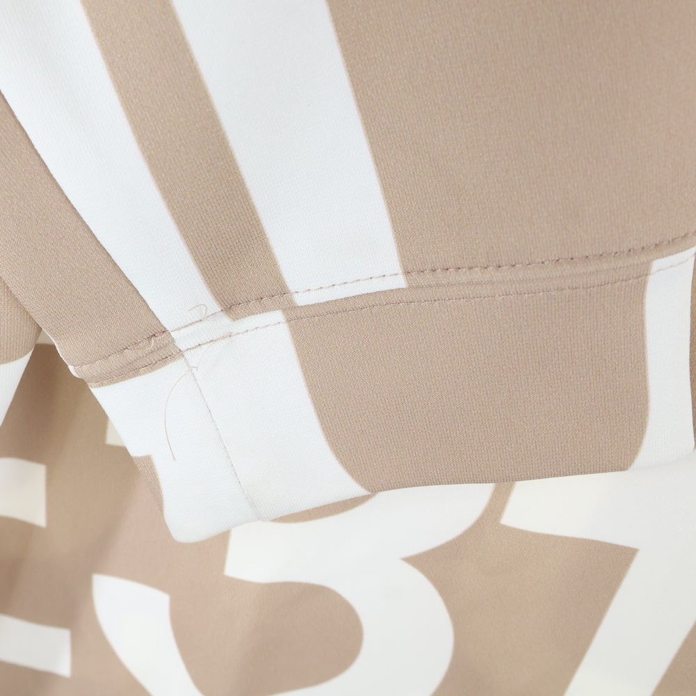 1 PIU 1 UGUALE 3 RELAX(ウノピゥウノウグァーレトレ) ロゴプリント ロングスリーブ モックネック Tシャツ