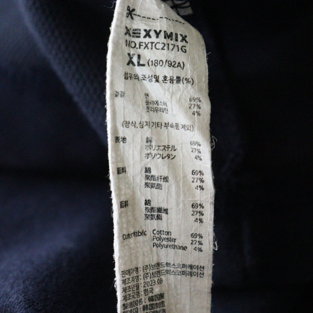 NO BRAND(ノーブランド) XXX クルーネック半袖Tシャツ ネイビー