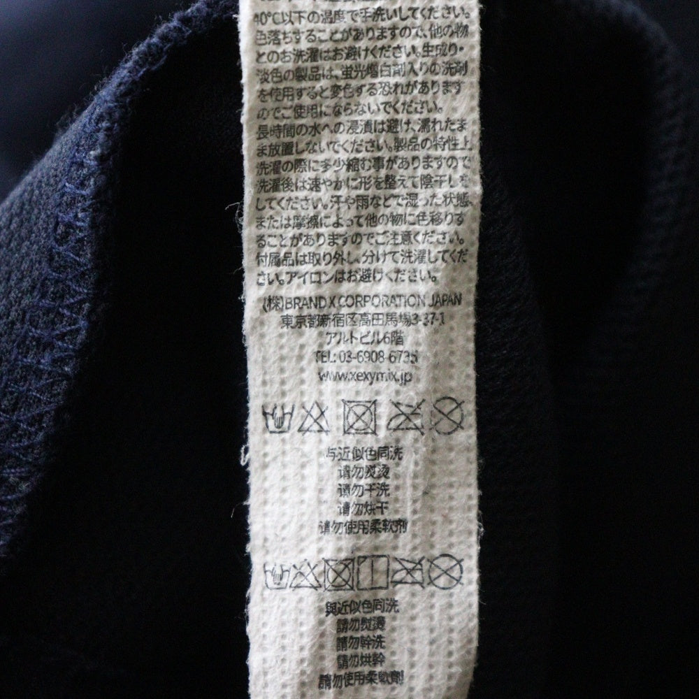 NO BRAND(ノーブランド) XXX クルーネック半袖Tシャツ ネイビー