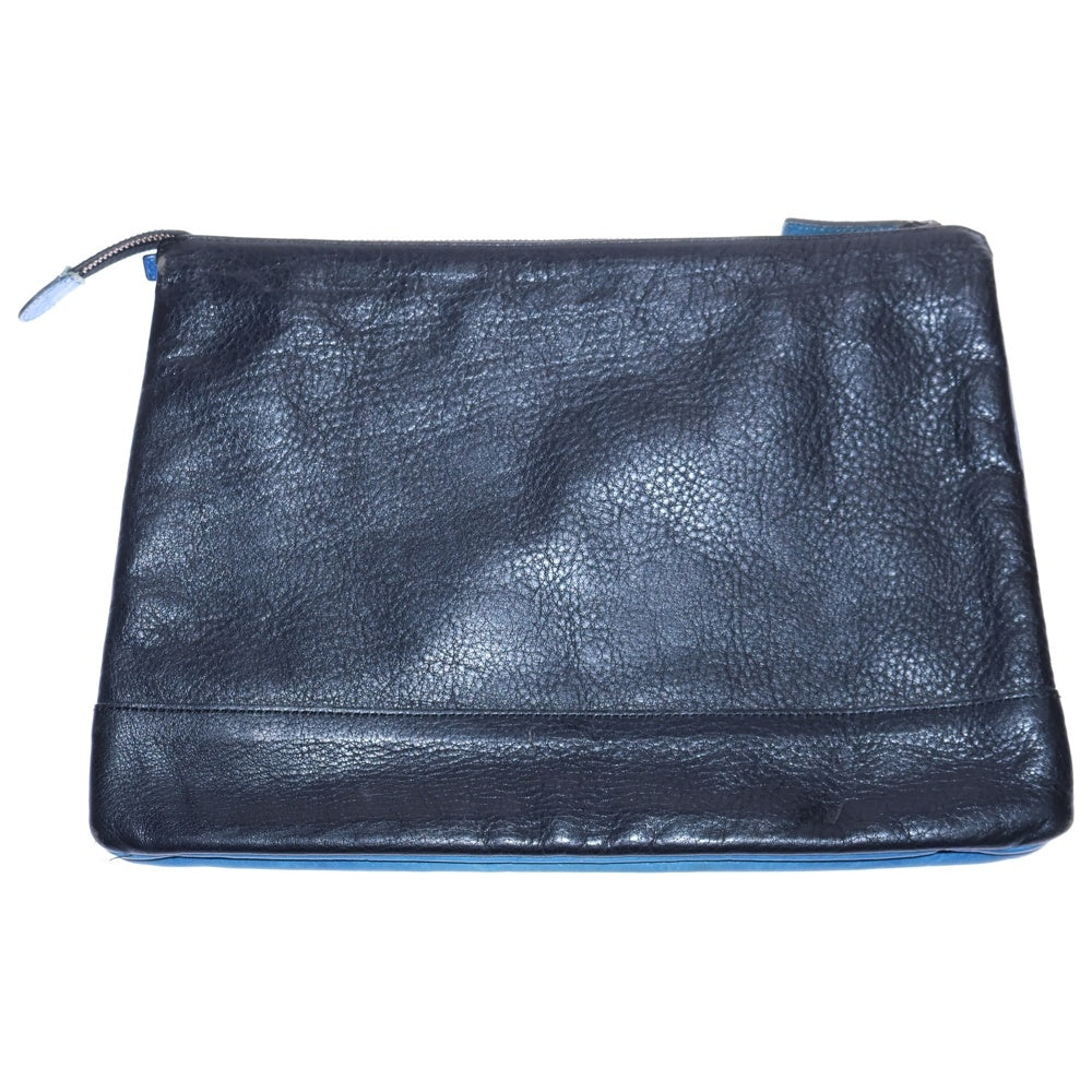 BURBERRY BLACK LABEL(バーバリー ブラックレーベル) クラッチバック レザー ブラック