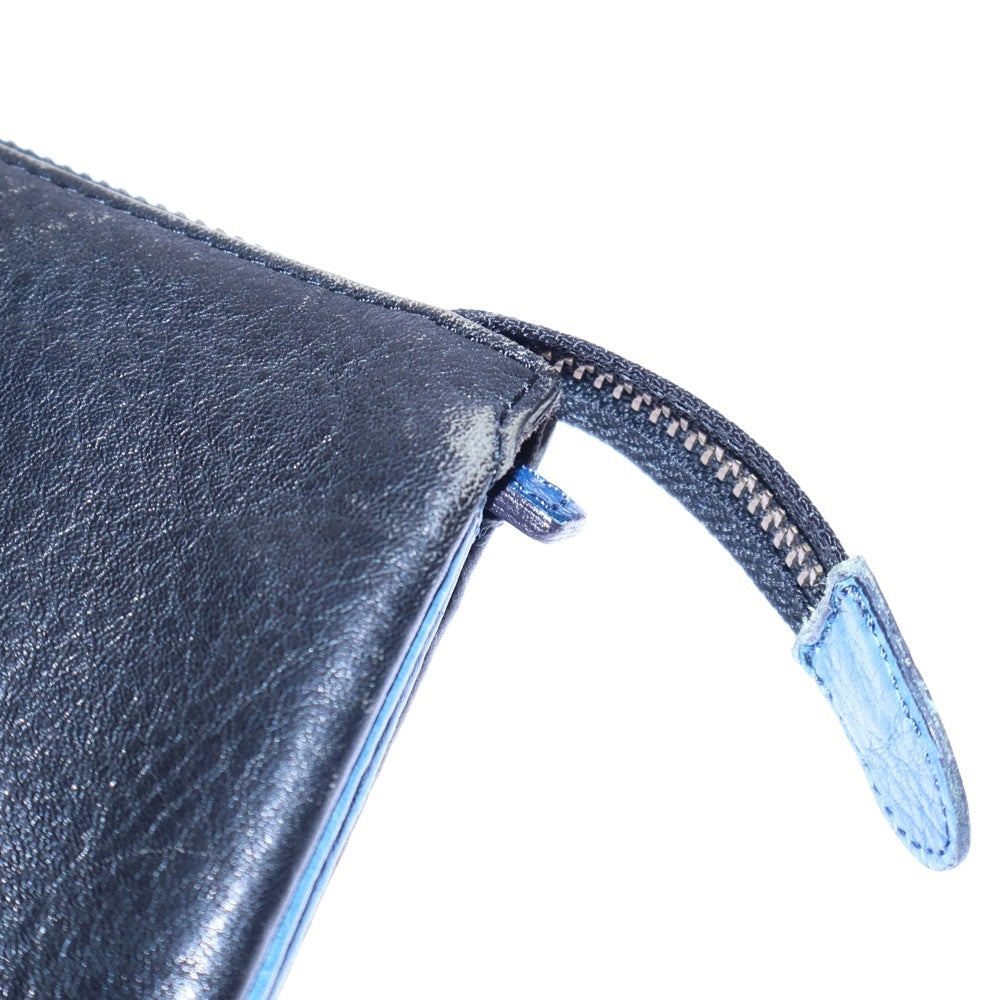 BURBERRY BLACK LABEL(バーバリー ブラックレーベル) クラッチバック レザー ブラック