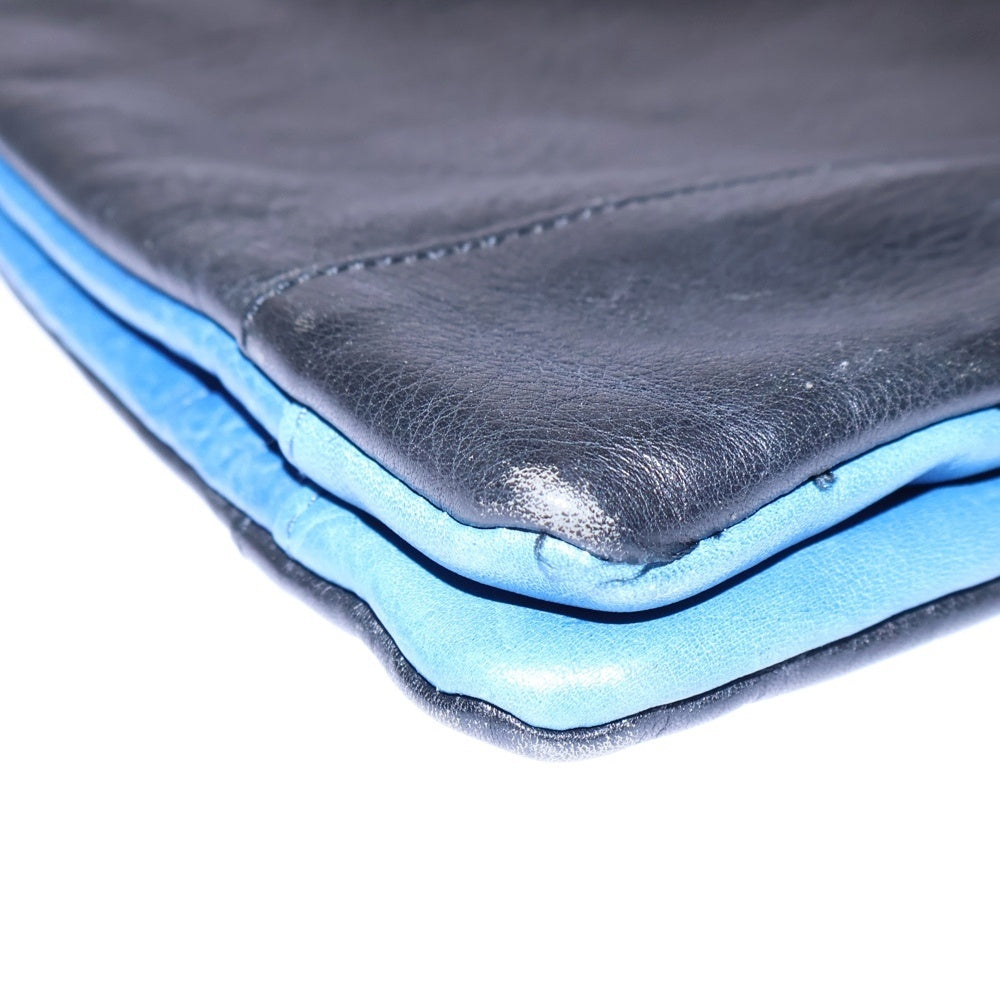 BURBERRY BLACK LABEL(バーバリー ブラックレーベル) クラッチバック レザー ブラック