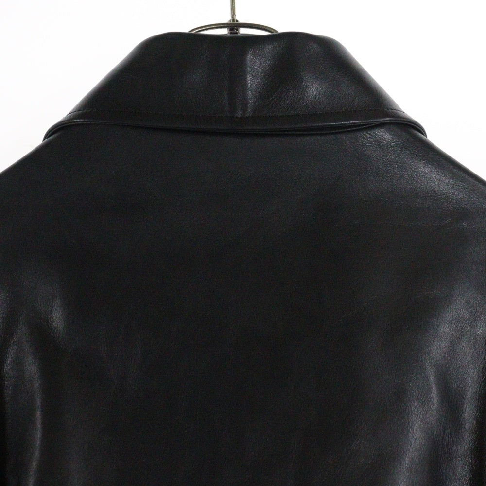 BALENCIAGA(バレンシアガ) 16AW SWING TOP LEATHER JACKET 446474 TSH09 スウィングトップダブルライダースジャケット ブラック