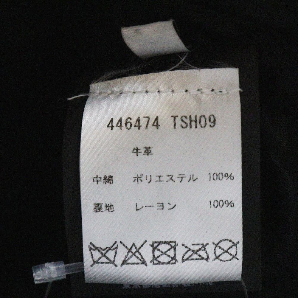 BALENCIAGA(バレンシアガ) 16AW SWING TOP LEATHER JACKET 446474 TSH09 スウィングトップダブルライダースジャケット ブラック