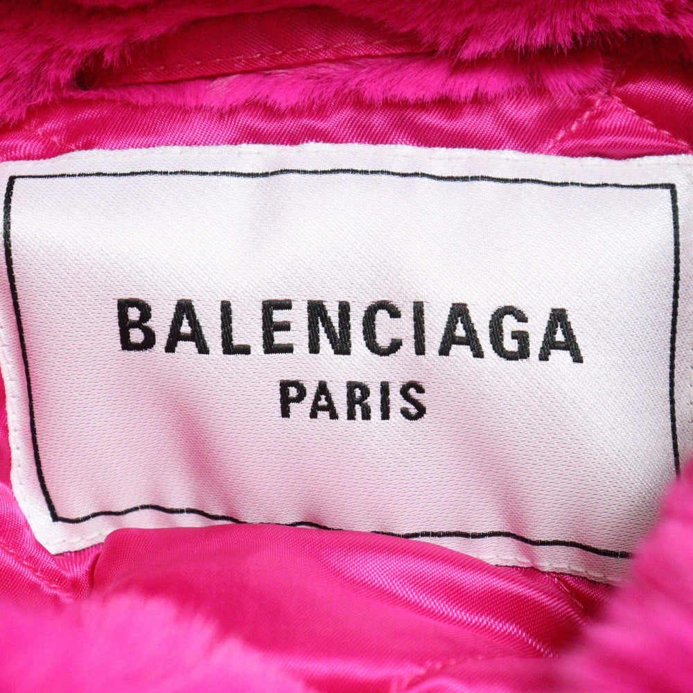 BALENCIAGA(バレンシアガ) 中綿 ファーブルゾン ロングコート 626520 ピンク