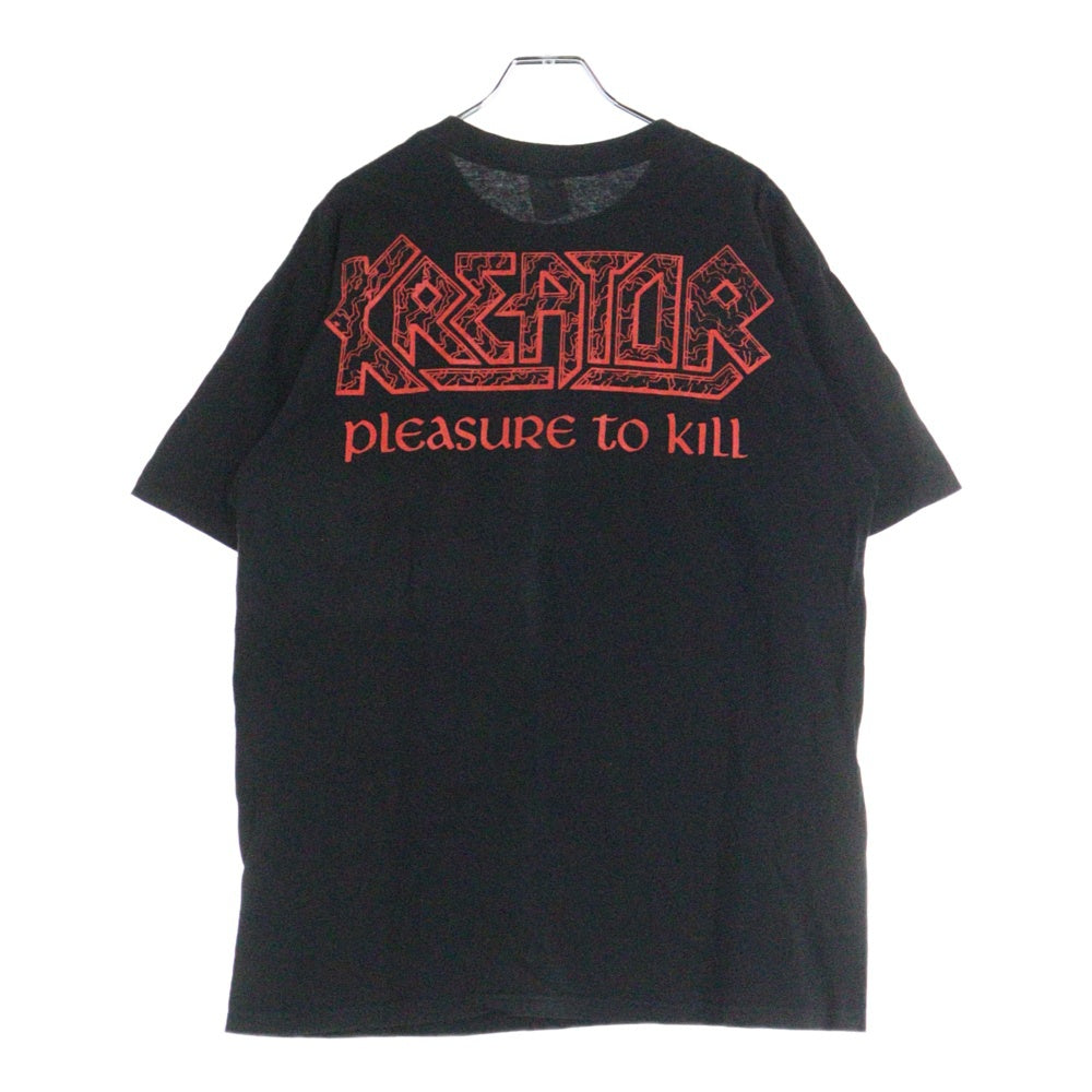 VINTAGE(ヴィンテージ) 00s KREATOR PLEASURE TO KILL TEE クリエイター プレジャー トゥ キル 両面デザイン クルーネック半袖Tシャツカットソー ブラック