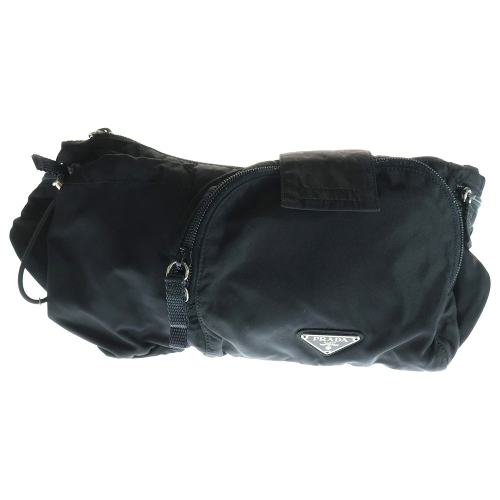 PRADA(プラダ) ナイロン ウエストボディ バッグ ブラック