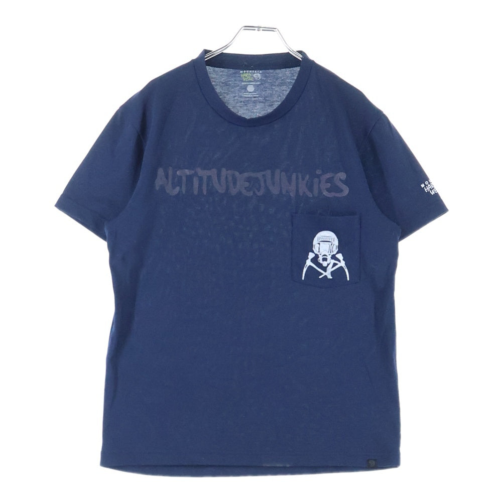 NO BRAND(ノーブランド) ロゴプリント マウンテンハードウェア Tシャツ ネイビー 114 OE6324