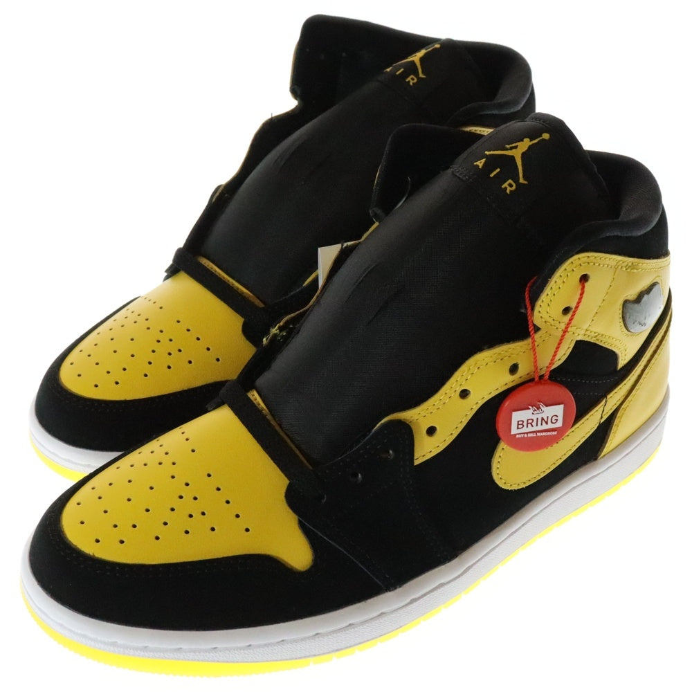 NIKE(ナイキ) Air Jordan 1 Mid SE New Love エアジョーダン1 ミッド SE ニューラブ ミッドカットスニーカー HJ6654-071 ブラック/イエロー US8.5