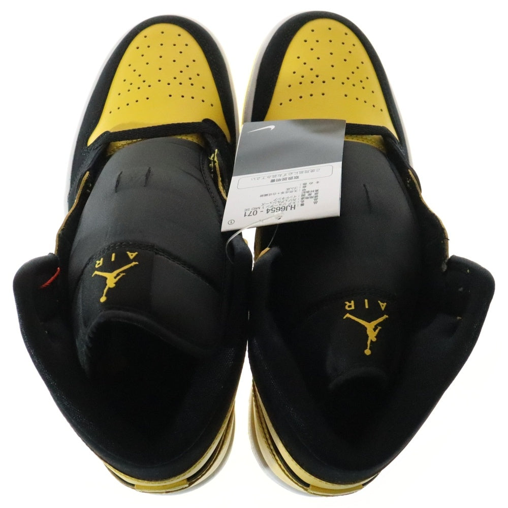 NIKE(ナイキ) Air Jordan 1 Mid SE New Love エアジョーダン1 ミッド SE ニューラブ ミッドカットスニーカー HJ6654-071 ブラック/イエロー US8.5