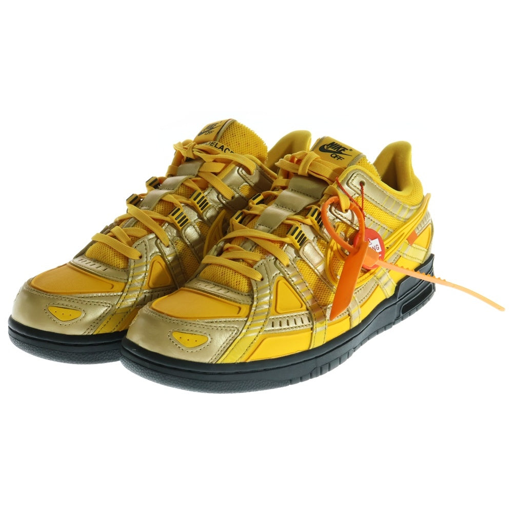 NIKE(ナイキ) ×OFF-WHITE AIR RUBBER DUNK LOW UNIVERSITY GOLD CU6015-700 オフホワイト ラバーダンク ローカットスニーカー イエロー US910/28cm