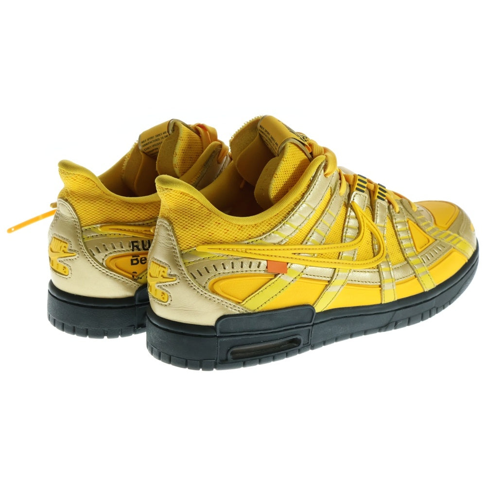 NIKE(ナイキ) ×OFF-WHITE AIR RUBBER DUNK LOW UNIVERSITY GOLD CU6015-700 オフホワイト ラバーダンク ローカットスニーカー イエロー US910/28cm