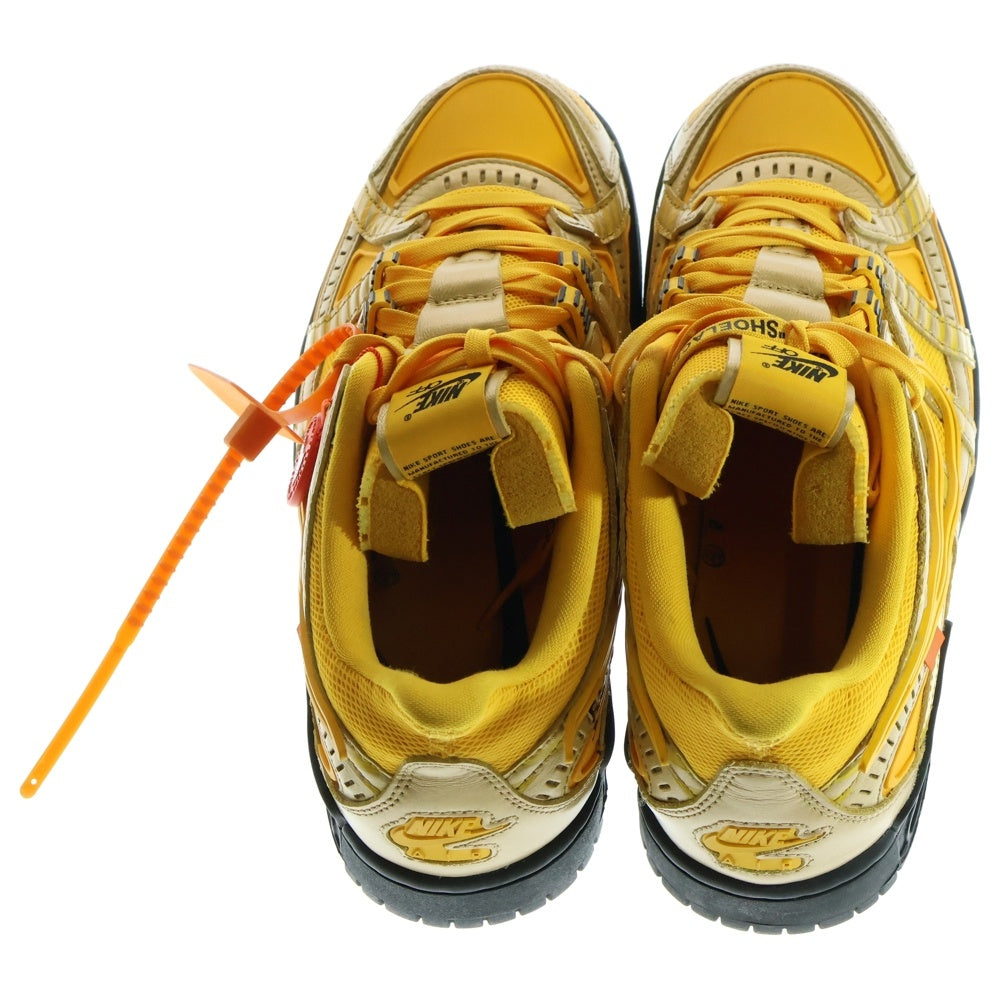 NIKE(ナイキ) ×OFF-WHITE AIR RUBBER DUNK LOW UNIVERSITY GOLD CU6015-700 オフホワイト ラバーダンク ローカットスニーカー イエロー US910/28cm