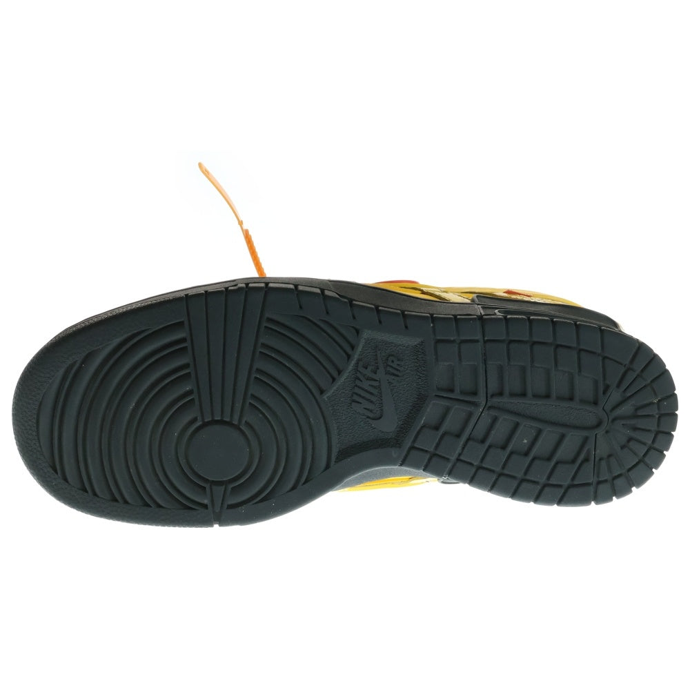 NIKE(ナイキ) ×OFF-WHITE AIR RUBBER DUNK LOW UNIVERSITY GOLD CU6015-700 オフホワイト ラバーダンク ローカットスニーカー イエロー US910/28cm