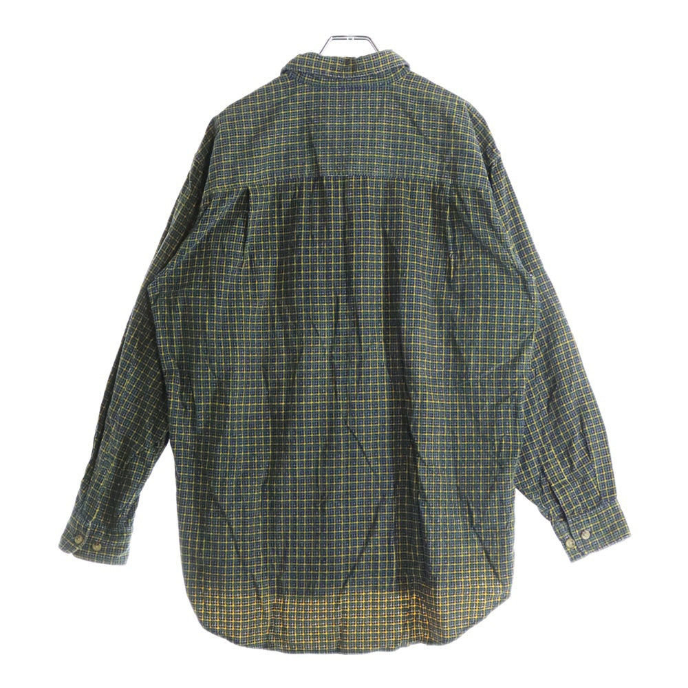 NO BRAND(ノーブランド) BULCMOUNTAIN ギンガムチェックシャツ イエロー