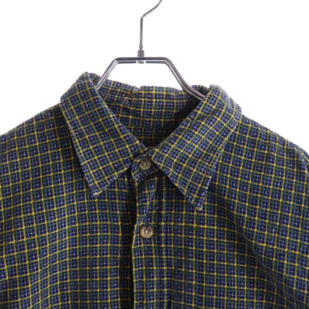 NO BRAND(ノーブランド) BULCMOUNTAIN ギンガムチェックシャツ イエロー
