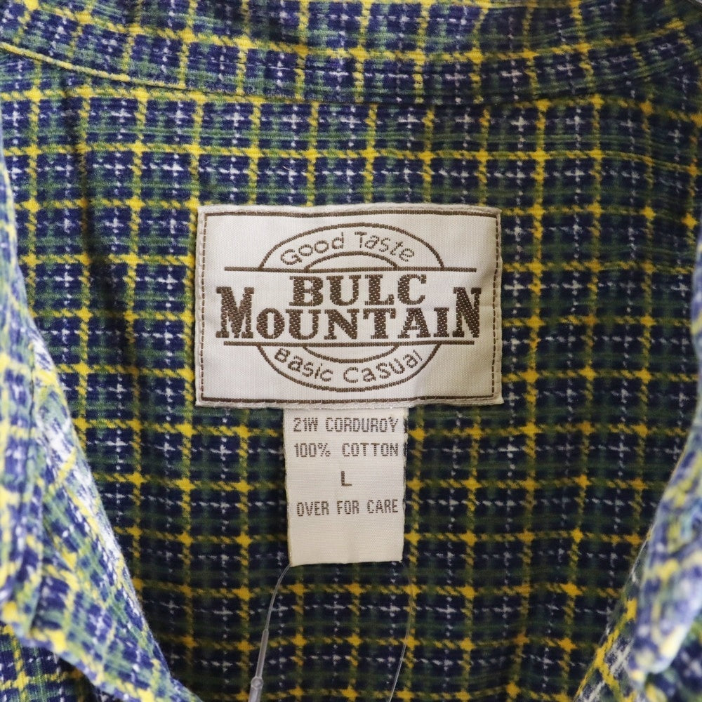 NO BRAND(ノーブランド) BULCMOUNTAIN ギンガムチェックシャツ イエロー