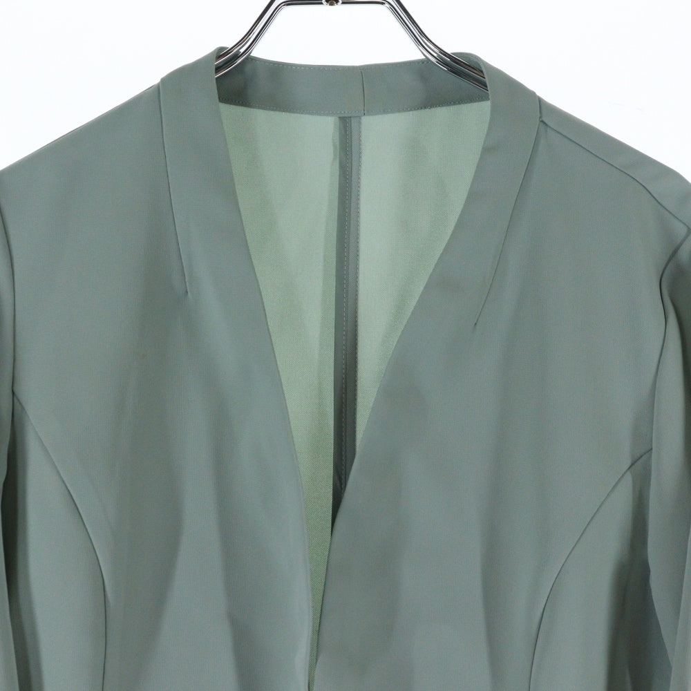 closet story(クローゼットストーリー) ノーカラー ジャケット グリーン レディース