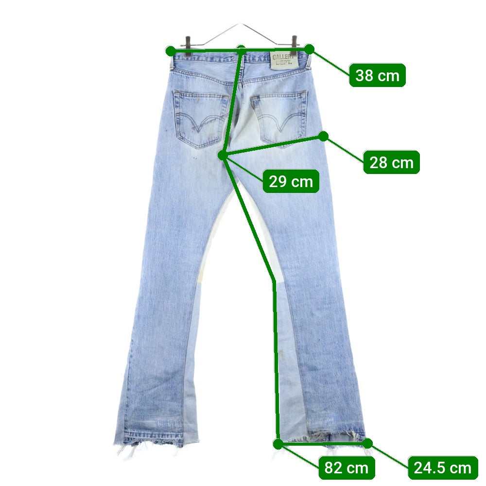 GALLERY DEPT.(ギャラリーデプト) LA FLARE DENIM JEANS フレア 再構築 ペイント デニム インディゴ