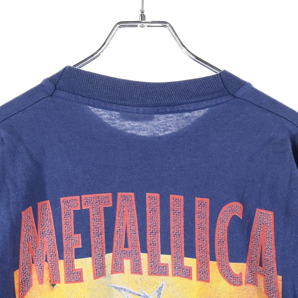 VINTAGE(ヴィンテージ) 90s METALLICA LOAD メタリカ ロード 両面プリント クルーネック長袖Tシャツ カットソー ネイビー