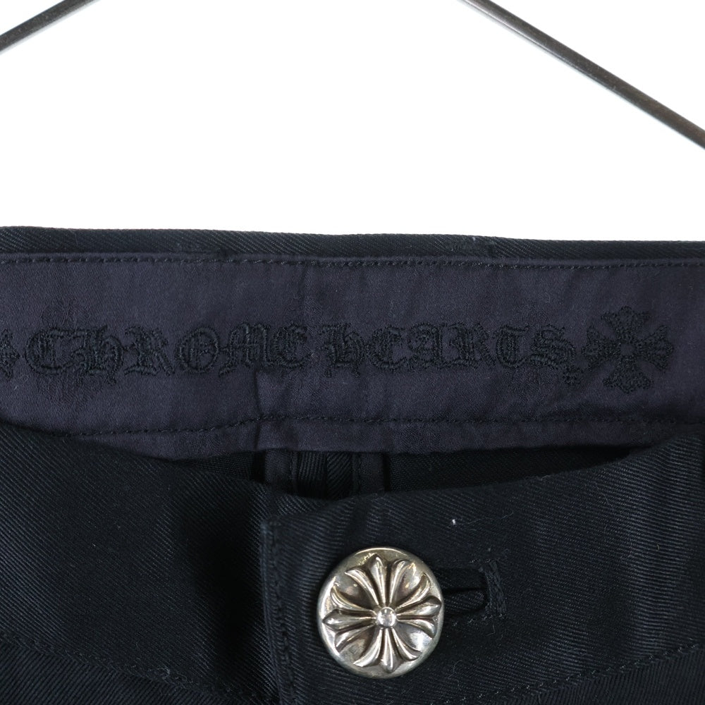 CHROME HEARTS(クロムハーツ) CARPENTER DOUBLE KNEE クロスパッチ付きカーペンターロングパンツ ブラック/カーキ