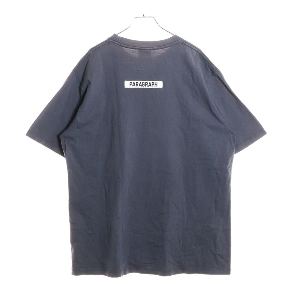 Paragraph(パラグラフ) 22SS Paradise embroidery T-shirt ロゴ刺繍 半袖クルーネックTシャツカットソー ブラック