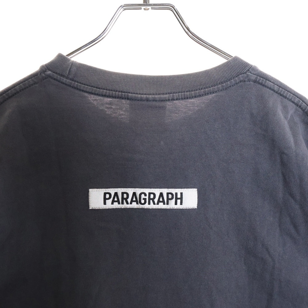 Paragraph(パラグラフ) 22SS Paradise embroidery T-shirt ロゴ刺繍 半袖クルーネックTシャツカットソー ブラック