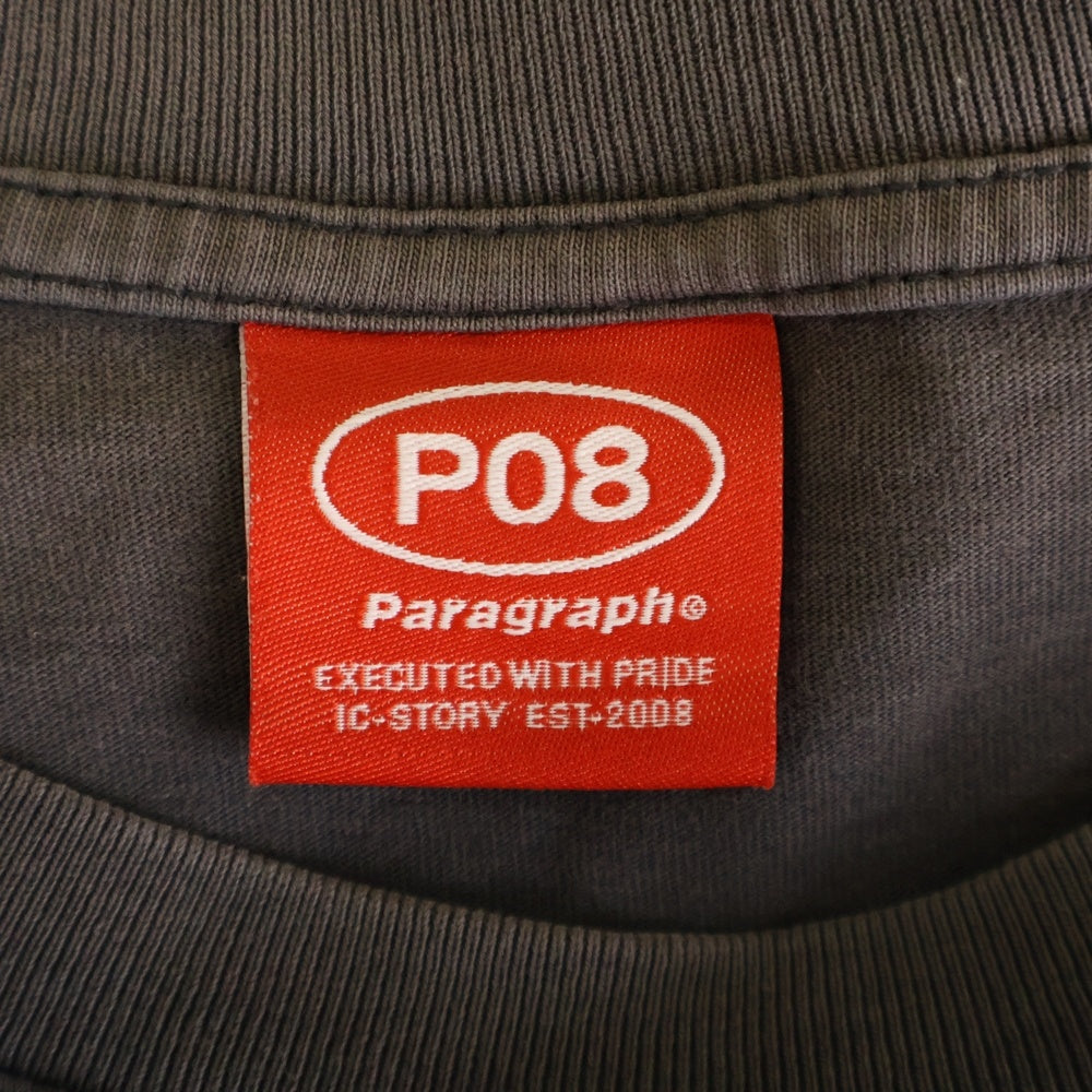 Paragraph(パラグラフ) 22SS Paradise embroidery T-shirt ロゴ刺繍 半袖クルーネックTシャツカットソー ブラック