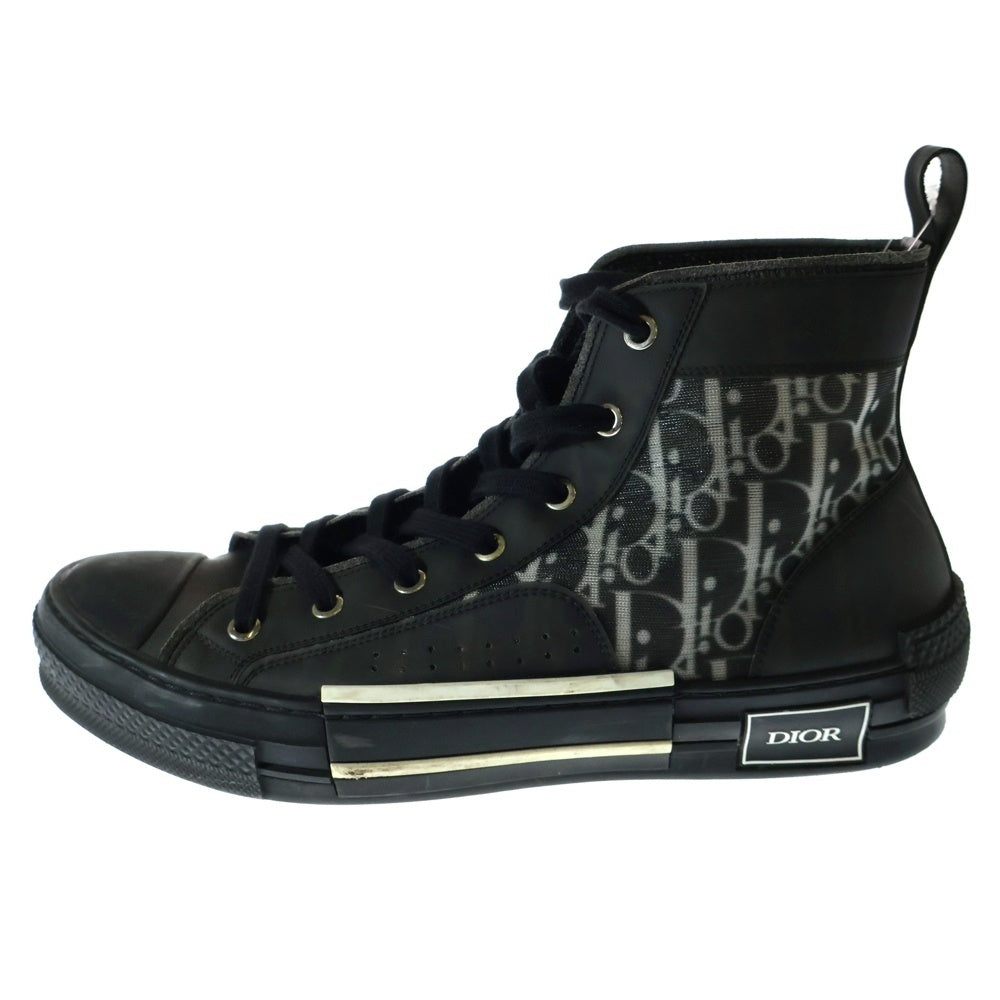 DIOR(ディオール) B23 High Top Sneakers オブリーク総柄 ラバーハイカットスニーカー ブラック 3SH118YJP