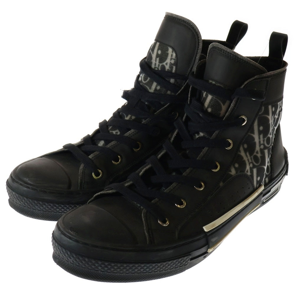 DIOR(ディオール) B23 High Top Sneakers オブリーク総柄 ラバーハイカットスニーカー ブラック 3SH118YJP